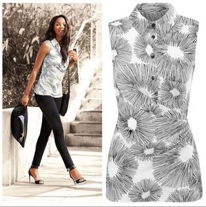 NEW Patterned Sleeveless Blouse, (CAbi)